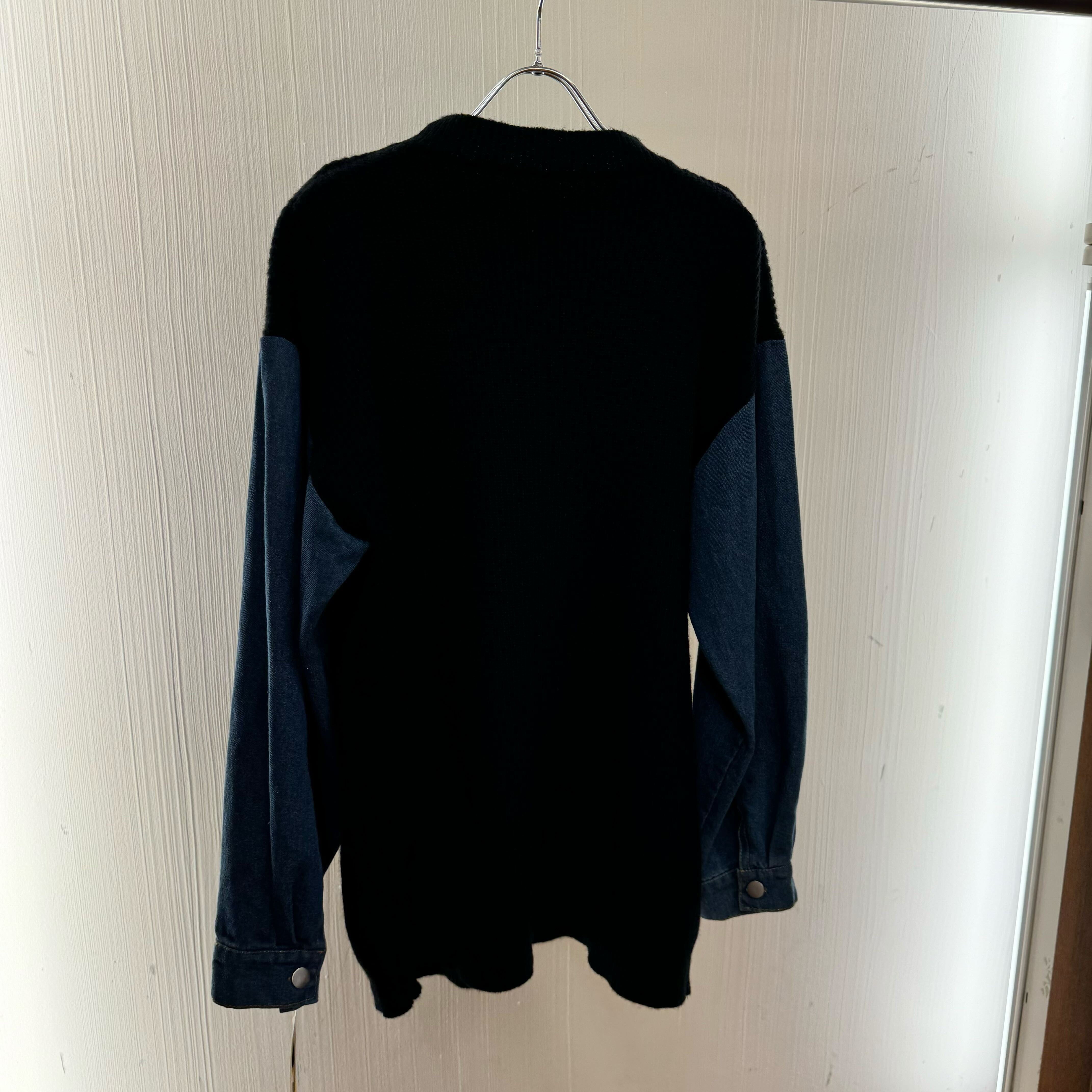 バイカラーナンバーニット　ブラック　※1月上旬迄に順次発送予定