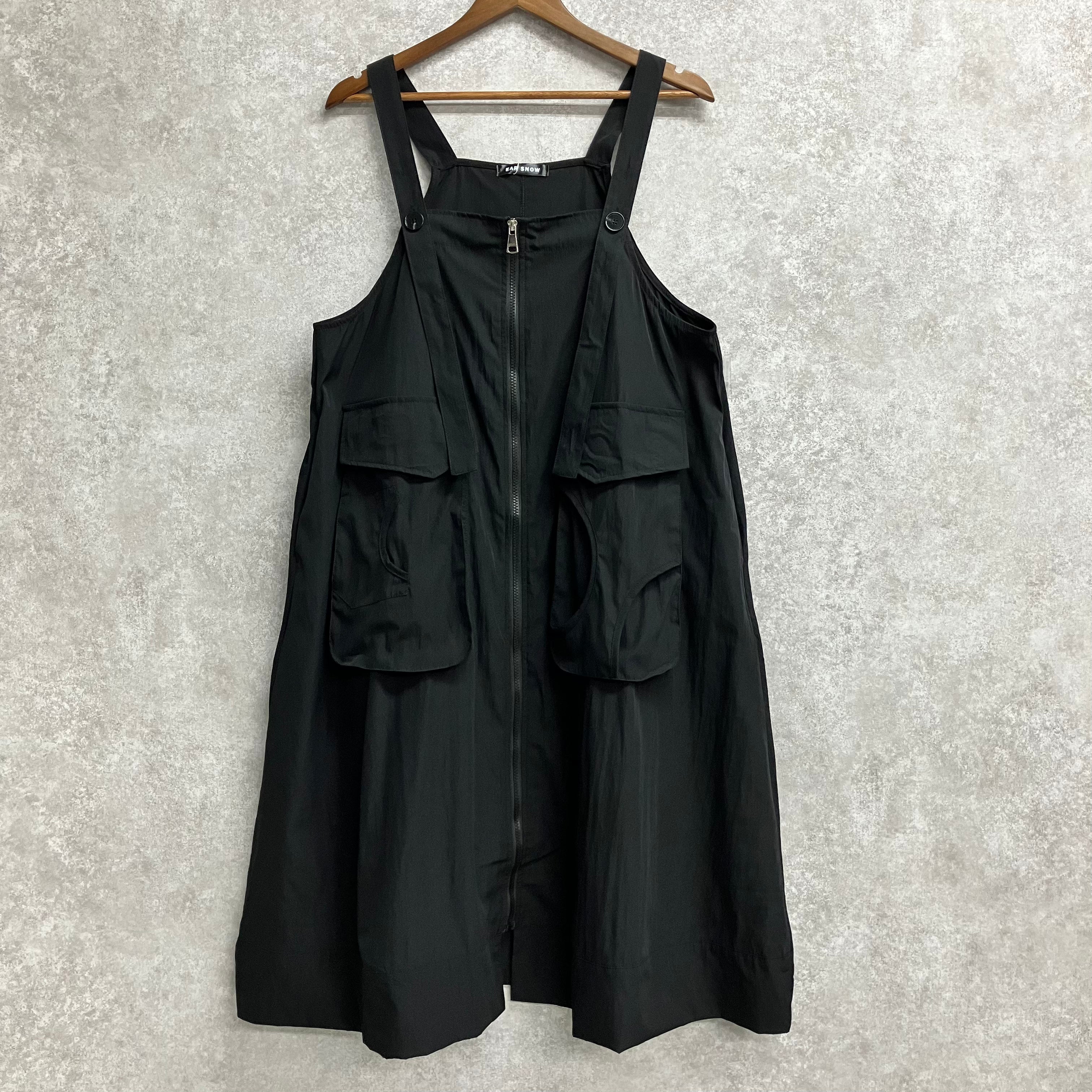 センタージップサロペット ブラック※8/6～12迄に順次発送予定