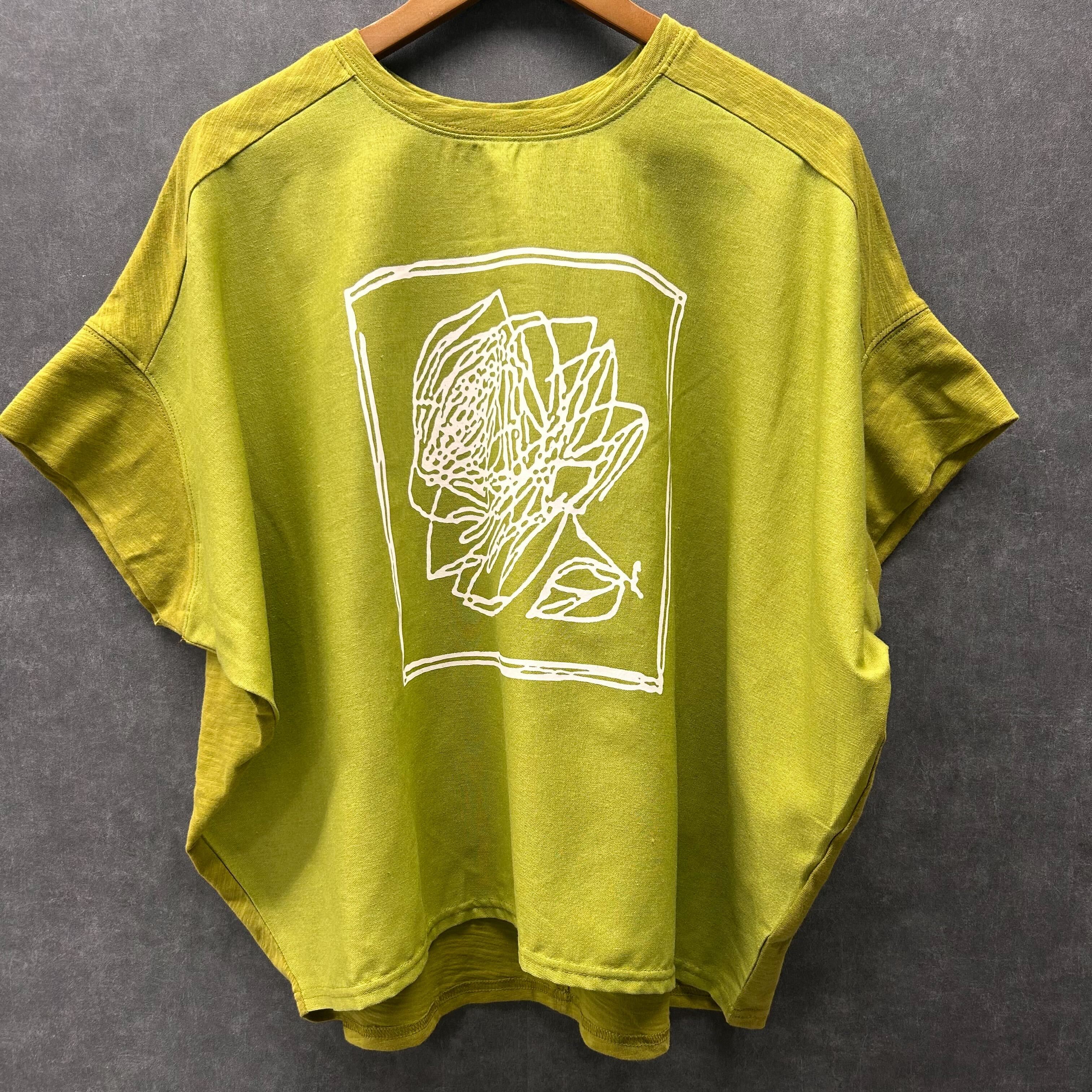 グラフィックポンチョTシャツ グリーン※3/25迄に順次発送予定