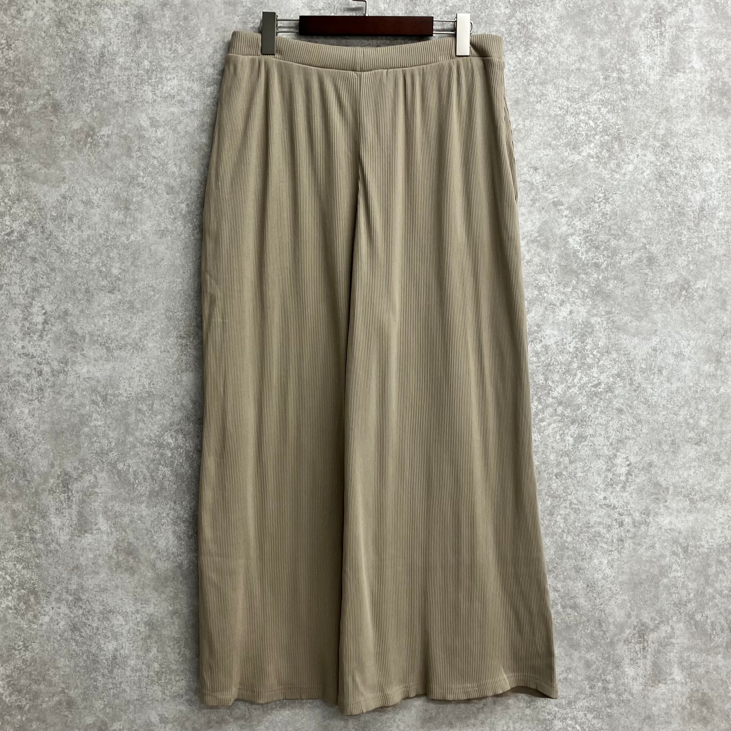 紐付きカットワイドパンツ グレージュ※7/23～29迄に順次発送予定