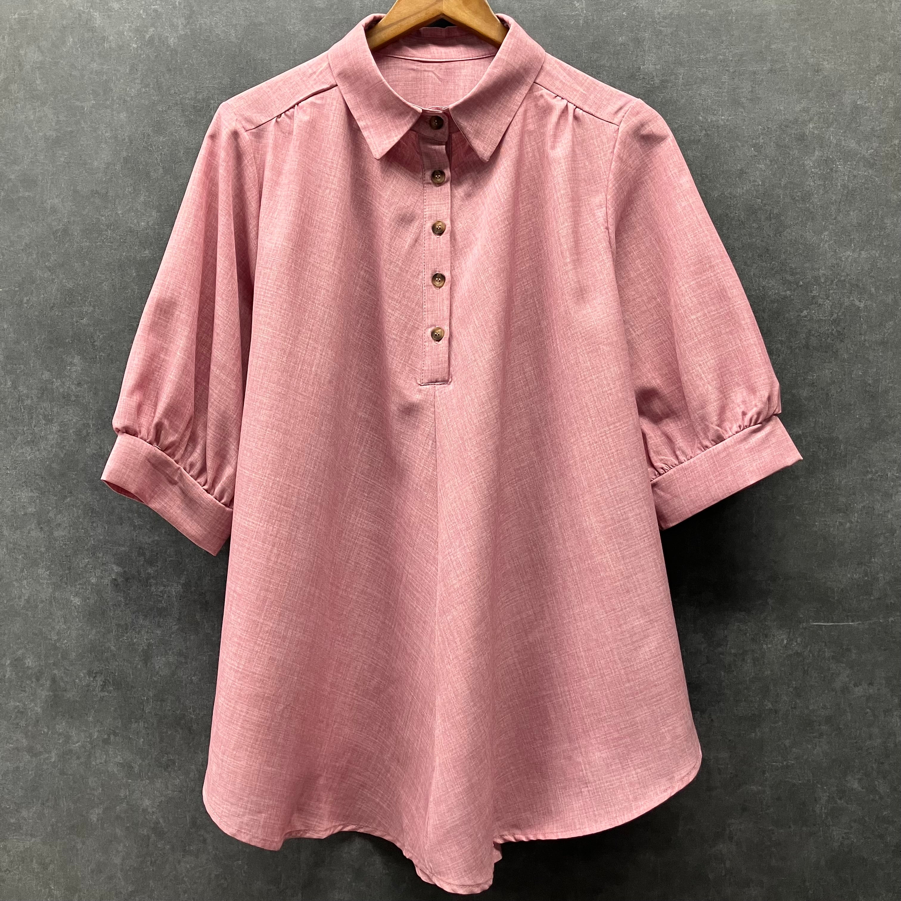 半袖ブラウス　ピンク※4/9～15迄に順次発送予定