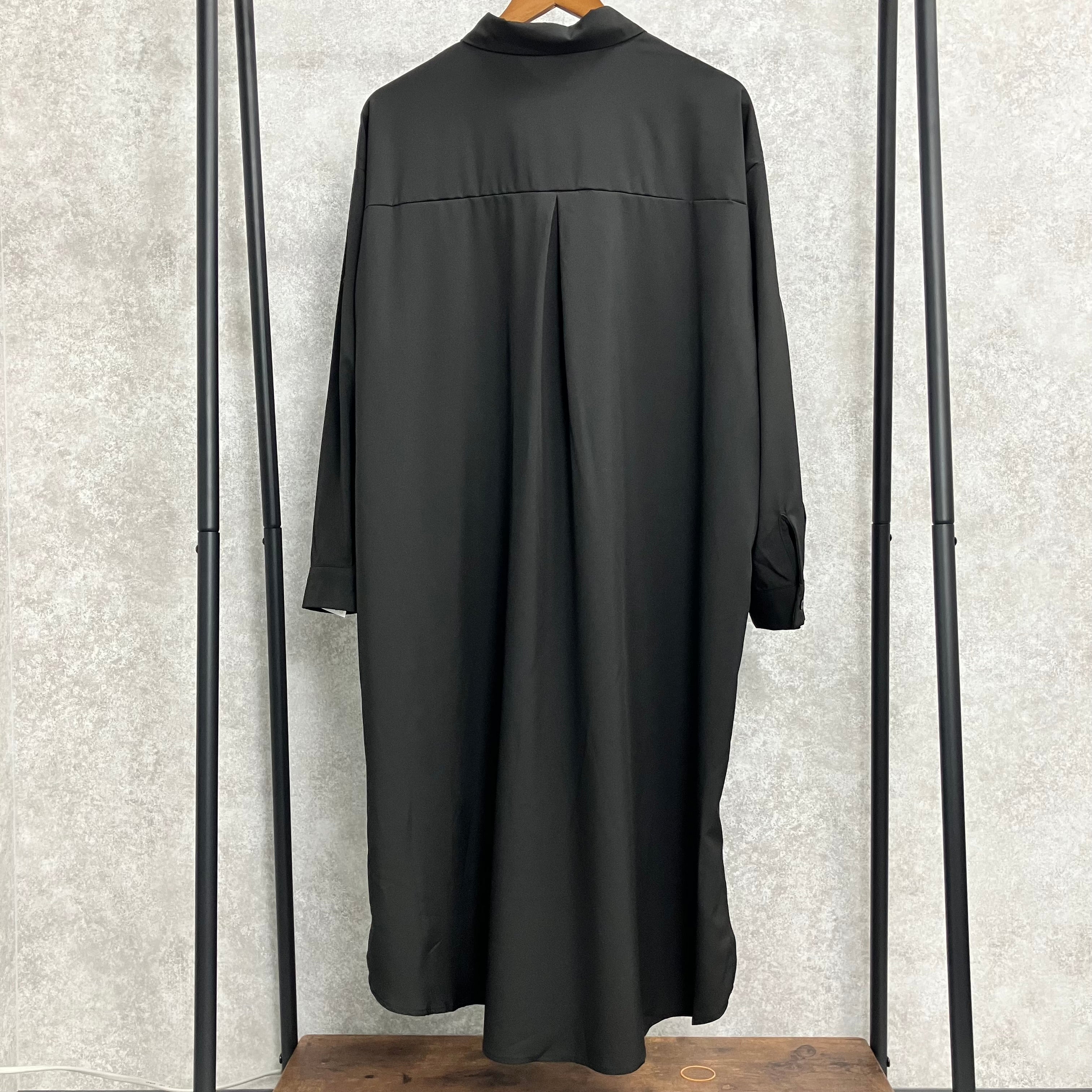 シャツワンピース　ブラック※4/23~29までに順次配送予定