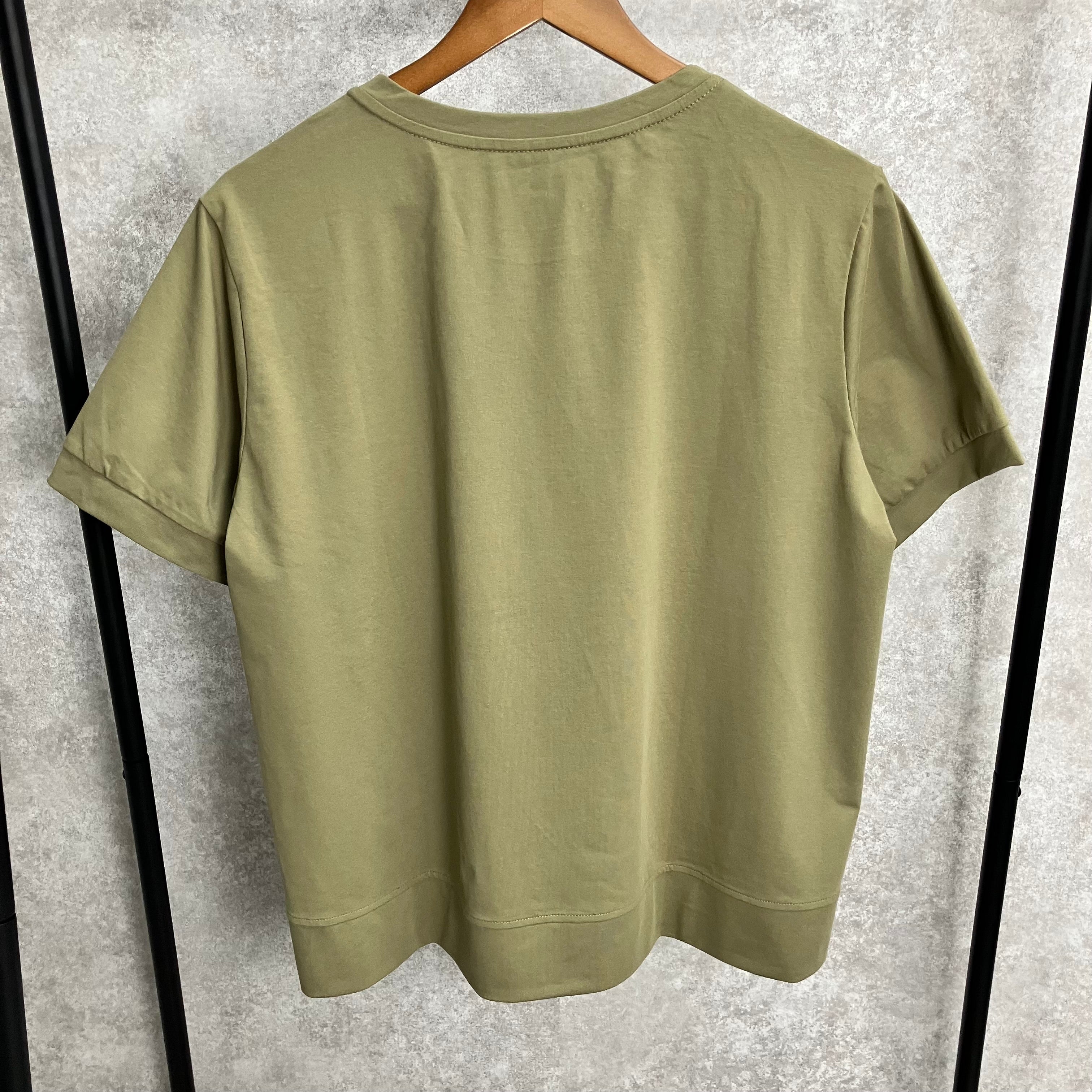Tシャツ女性プリント カーキ※7/23～29迄に順次発送予定