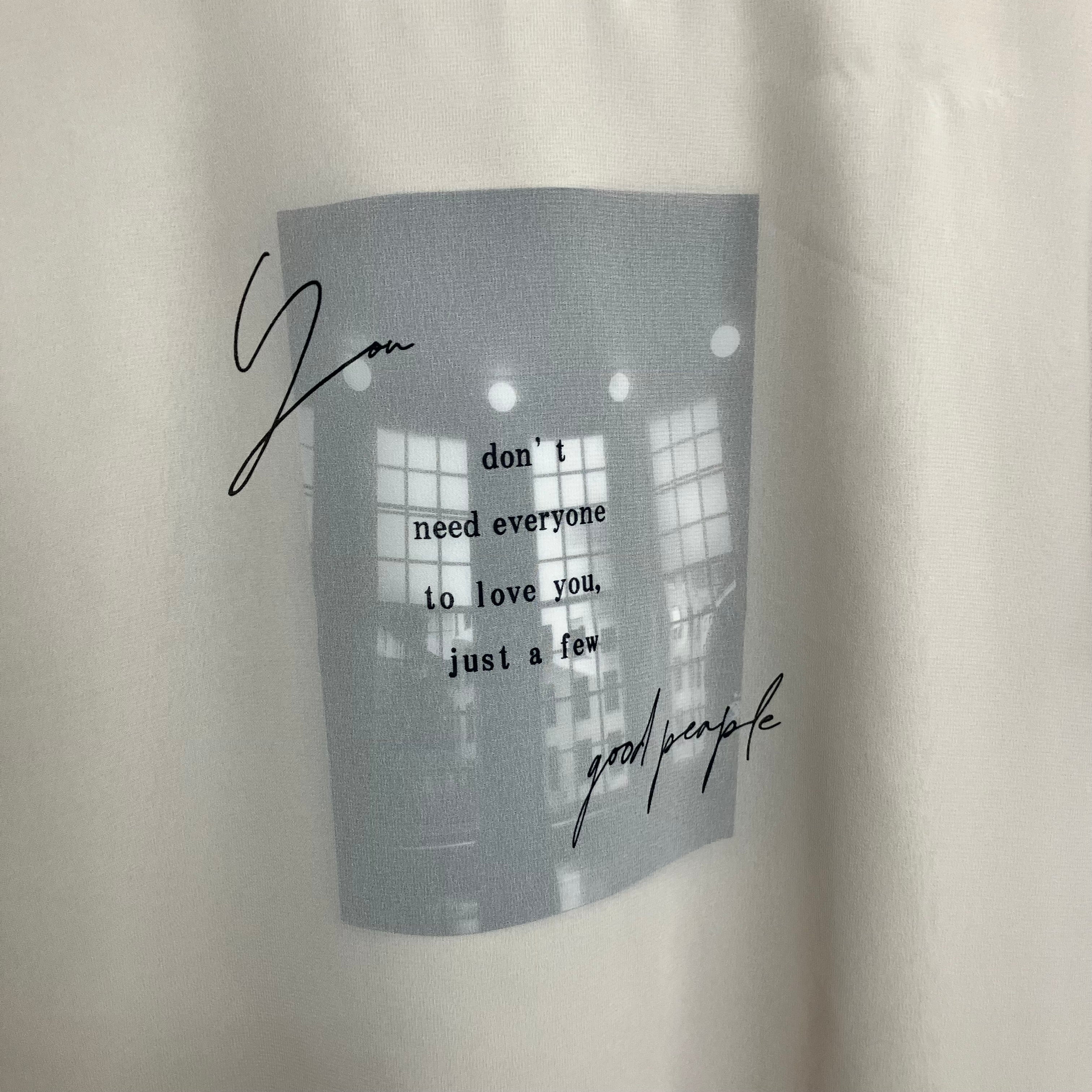 プリントレースTシャツ　ベージュ※7/23～29迄に順次発送予定