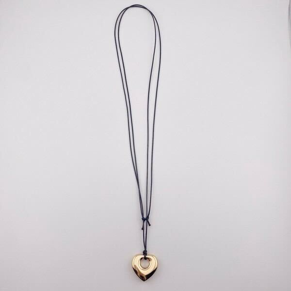 ぷっくりハートモチーフネックレス　ゴールド ※4/1迄に順次発送予定