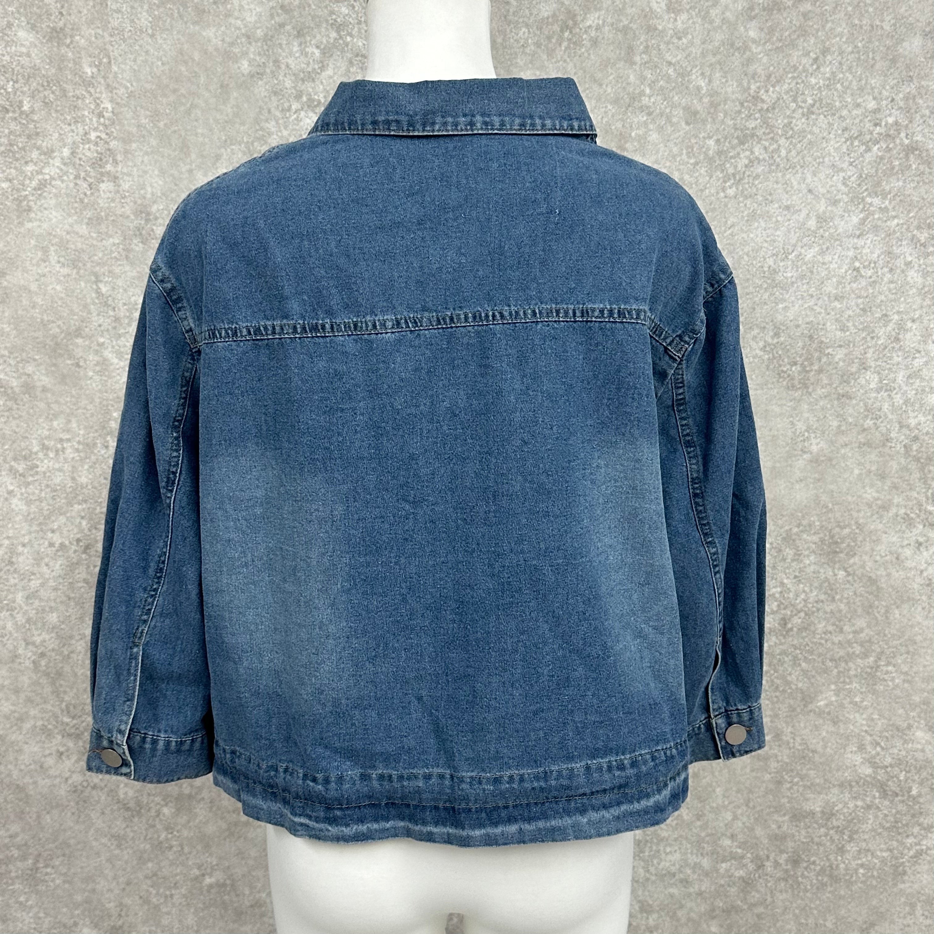 ポケットデザインデニムジャケット ブルー※4/1迄に順次発送予定