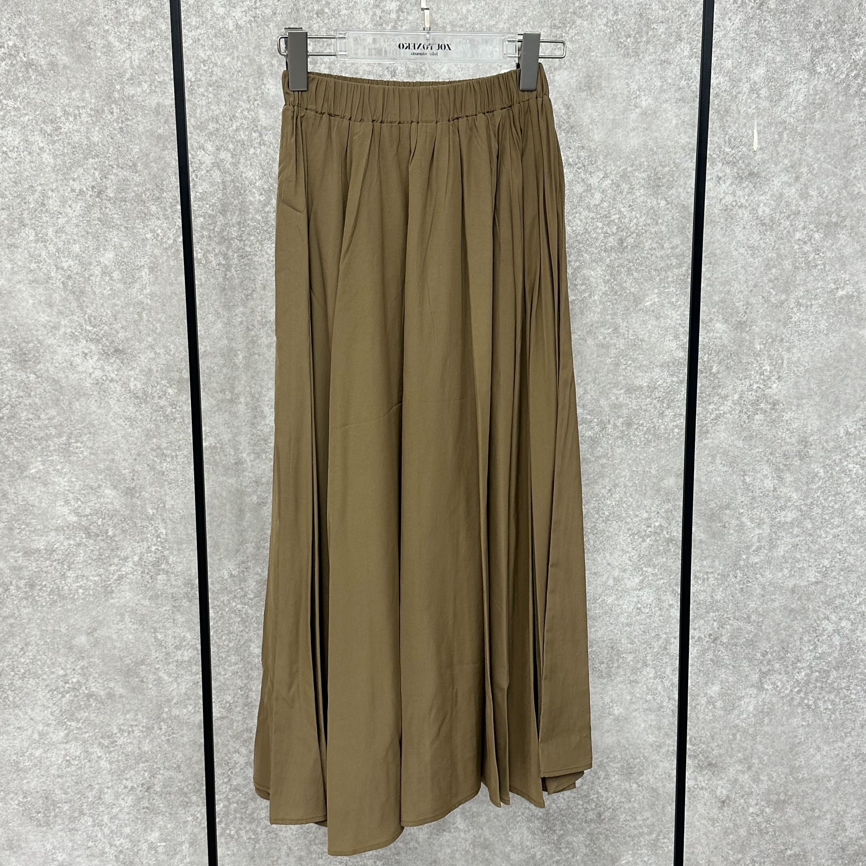 シンプルフレアロングスカート ベージュ ※4/8迄に順次発送予定