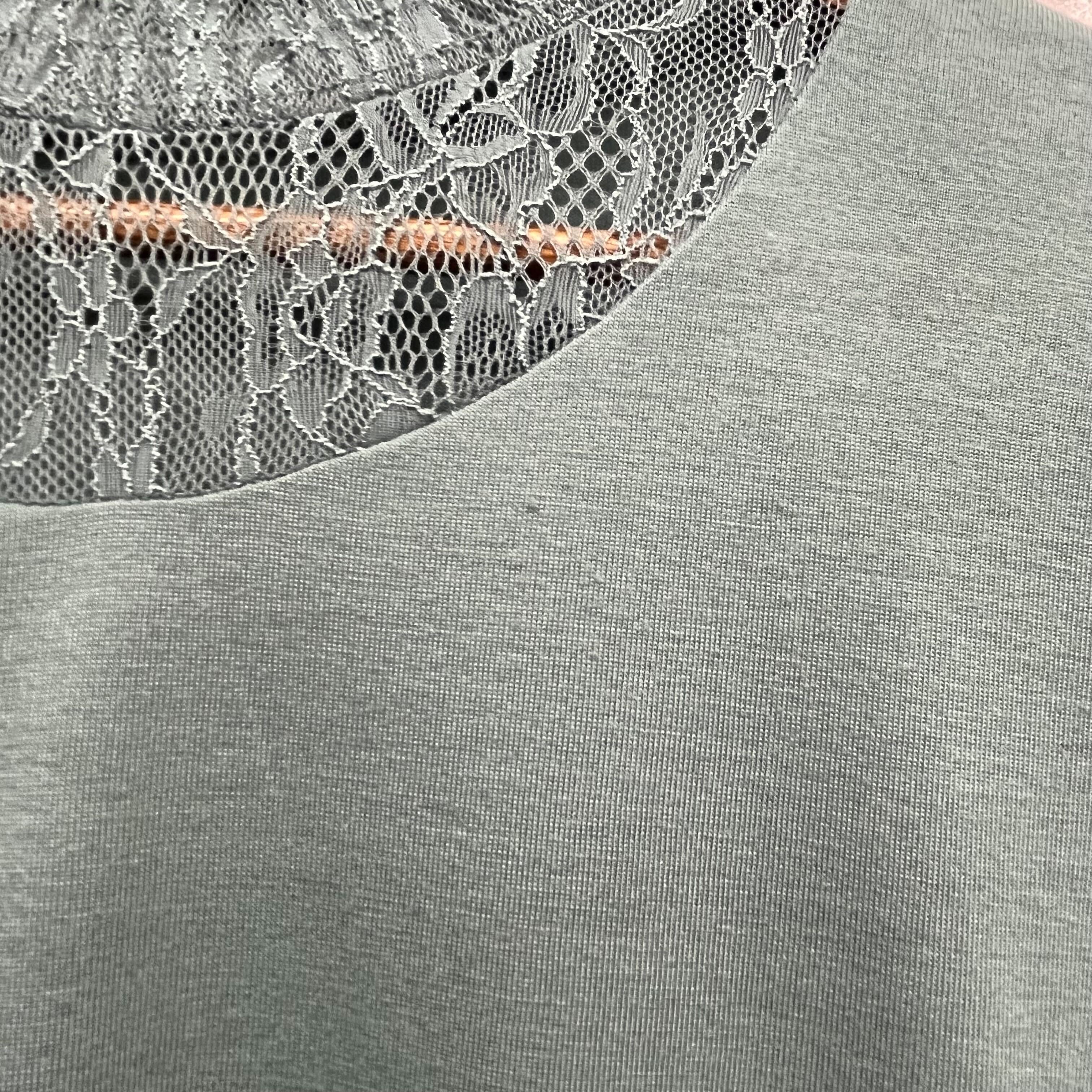モックネックレースTシャツ グリーン※3/18迄に順次発送予定