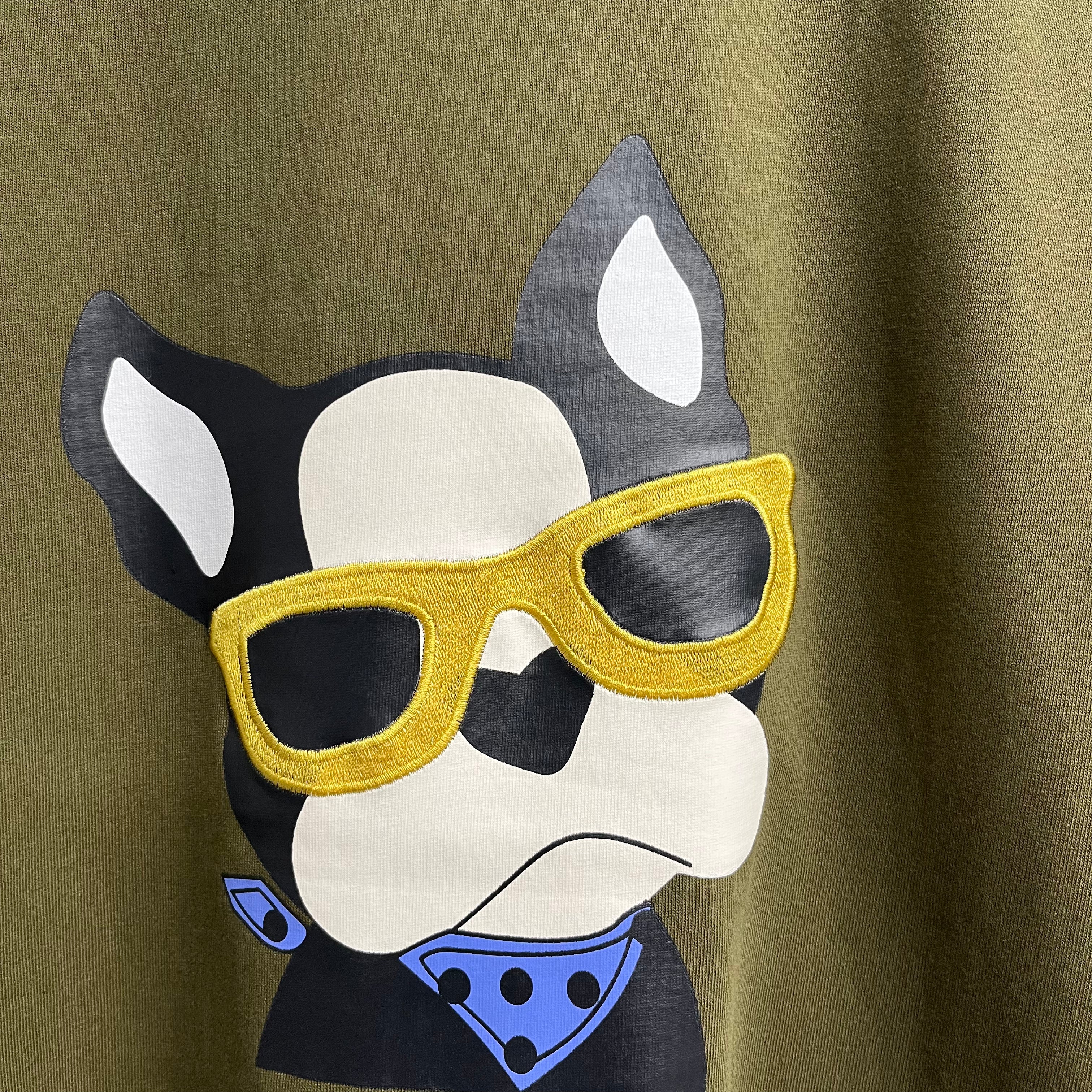 ドッググラフィックTシャツ カーキ※4/1迄に順次発送予定