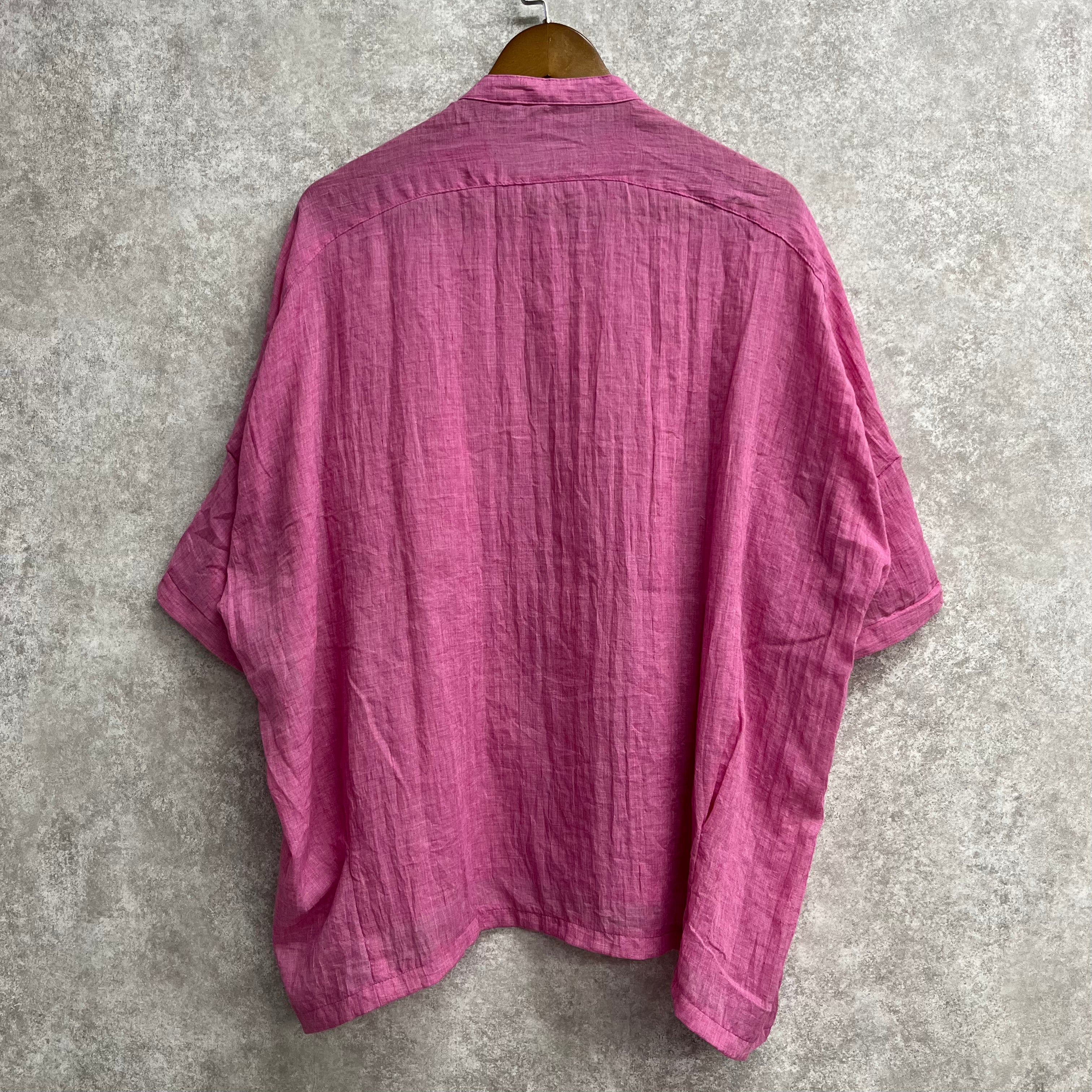 ワッシャー加工ドルマンシャツ ピンク ※5/28～6/3迄に順次発送予定