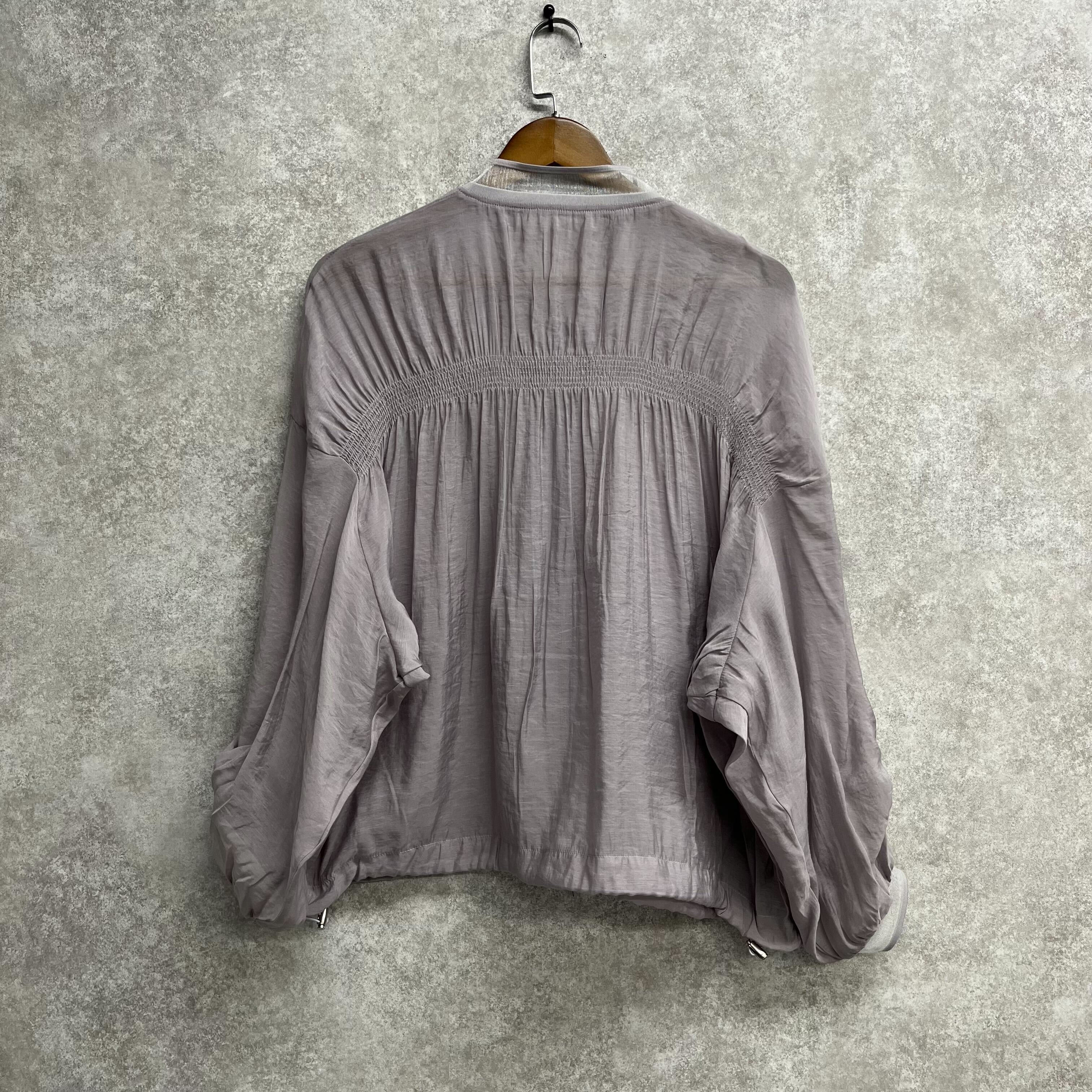 シースルーレーヨンブルゾン グレージュ※4/8迄に順次発送予定