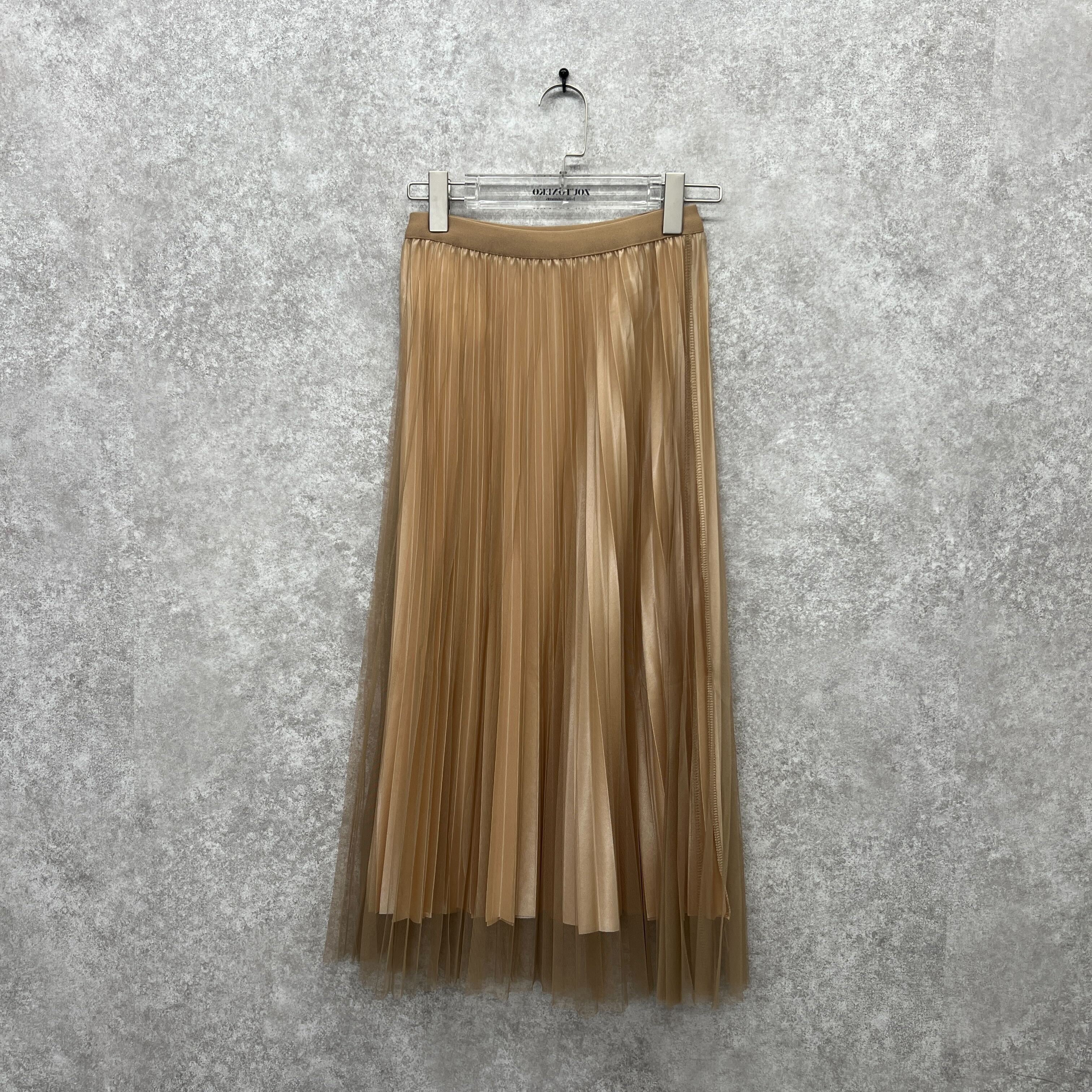 ロングチュールスカート ベージュ  ※10/7迄に順次発送予定