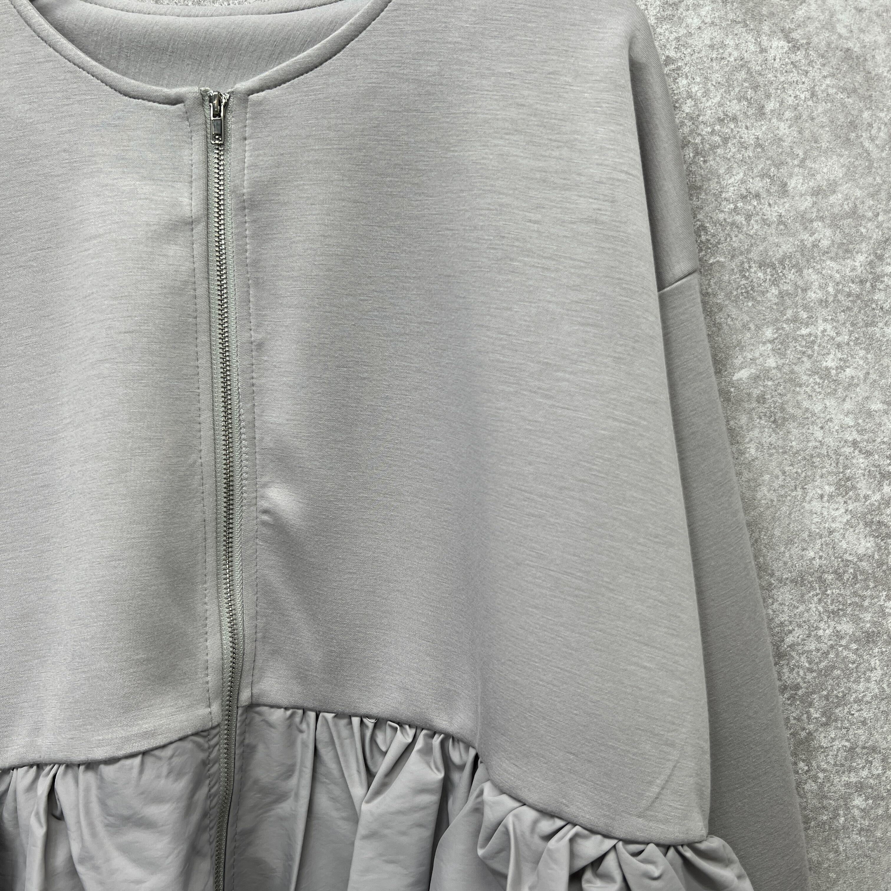 フレアジッパーチュニック ホワイト  ※10/15迄に順次発送予定