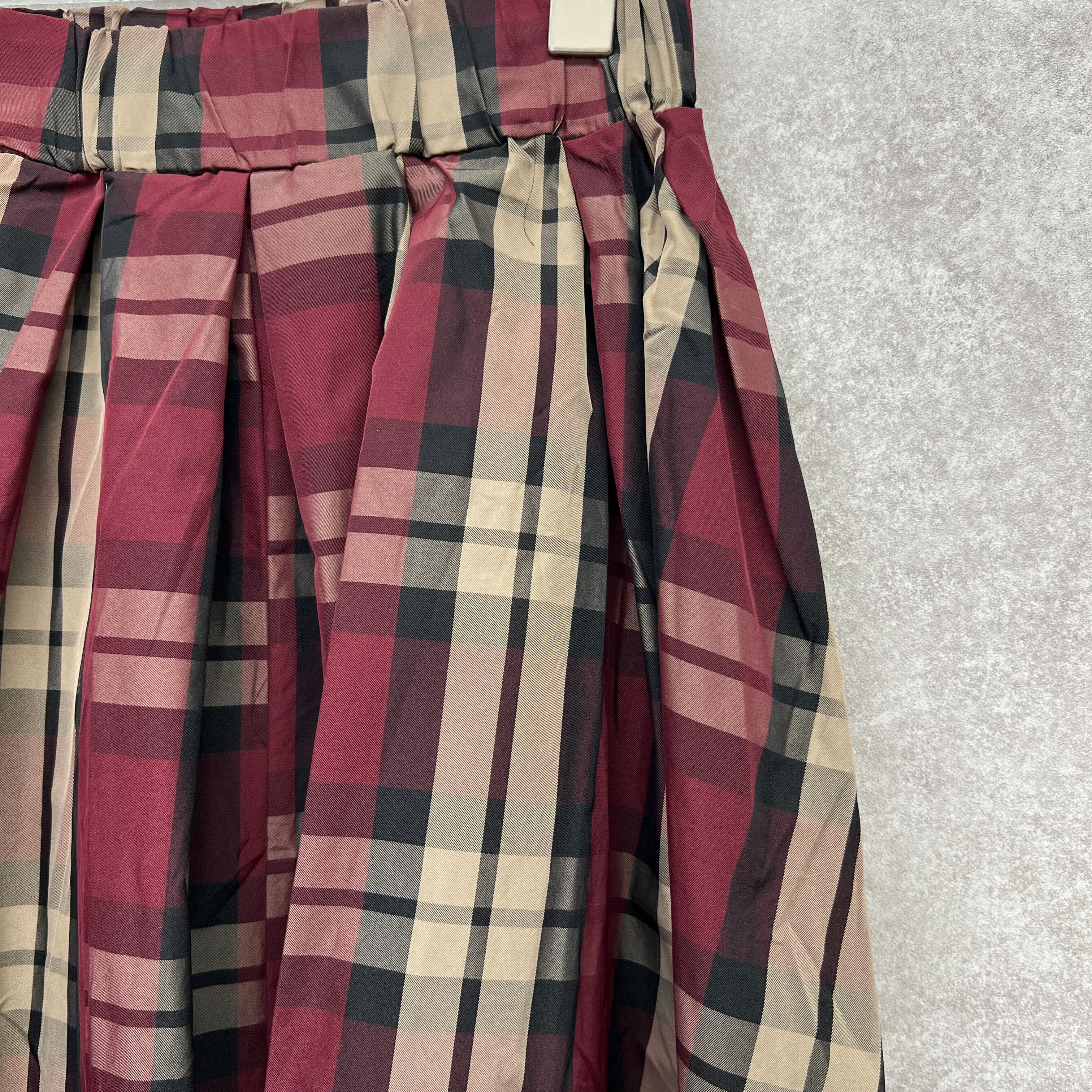 ロングスカート チェック レッド ※10/7迄に順次発送予定