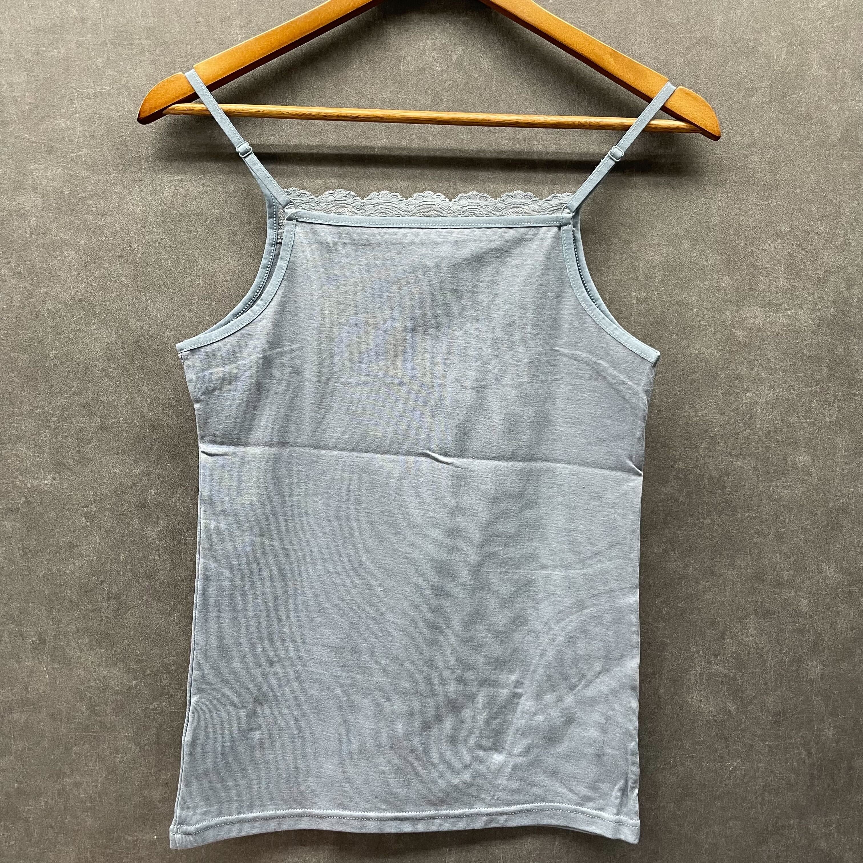 コットンレースキャミソール ライトブルー※5/21～27迄に順次発送予定