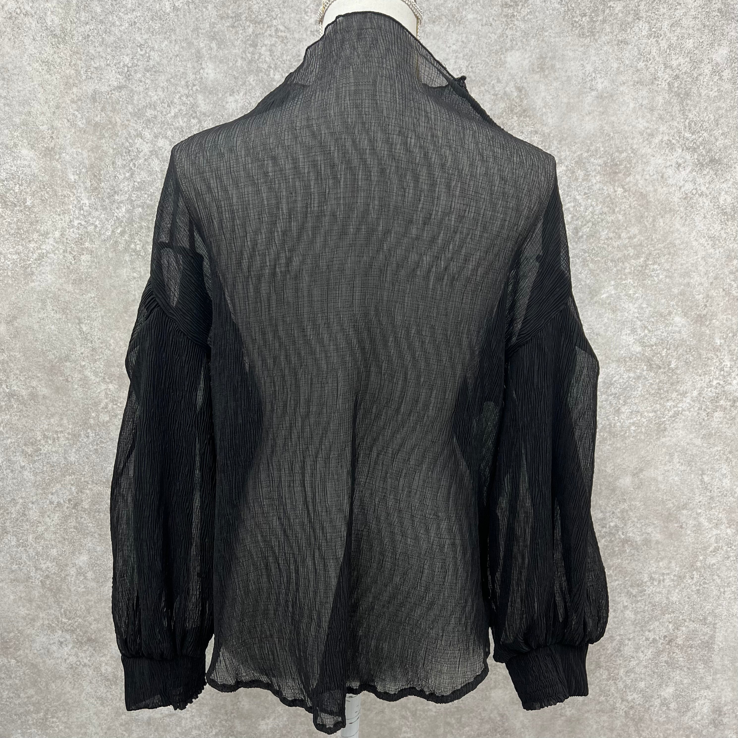 シアーブラウス ブラック ※7/30~8/5より順次発送予定