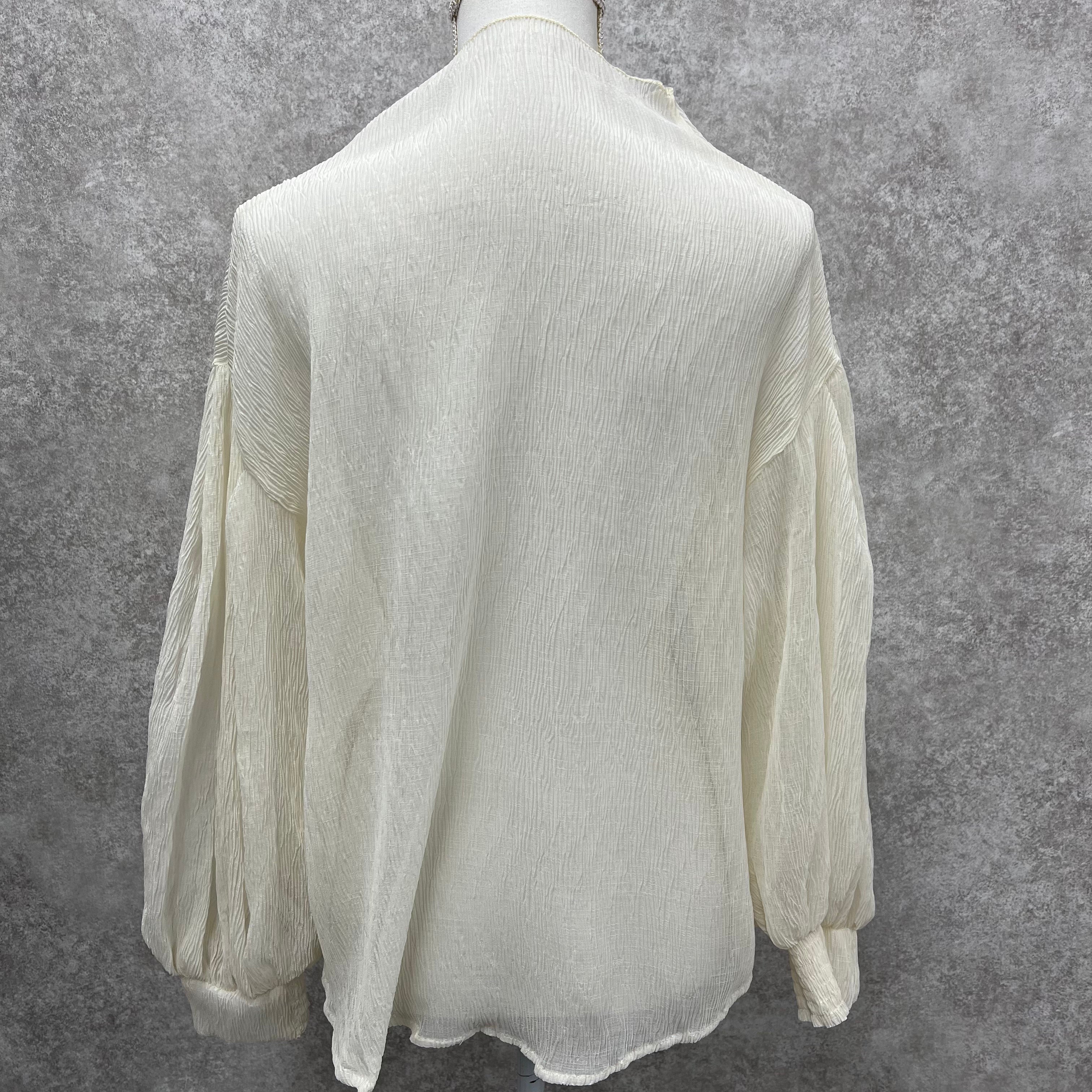 シアーブラウス ホワイト ※7/30~8/5より順次発送予定