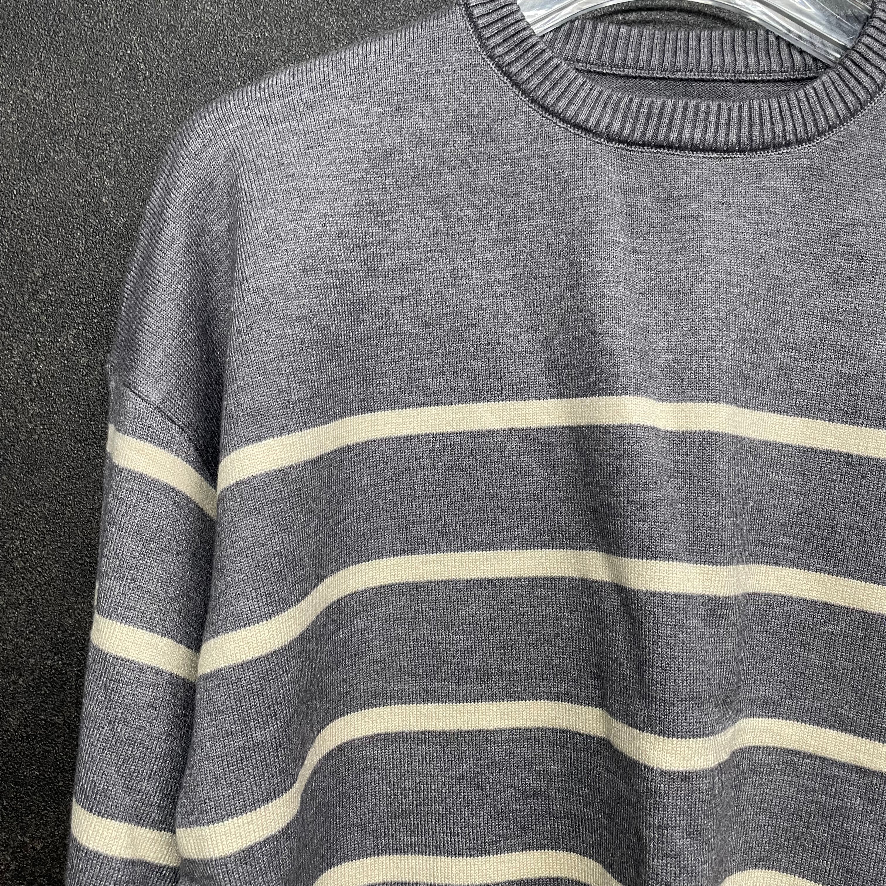 ボーダーニット グレー ※10/21迄に順次発送予定