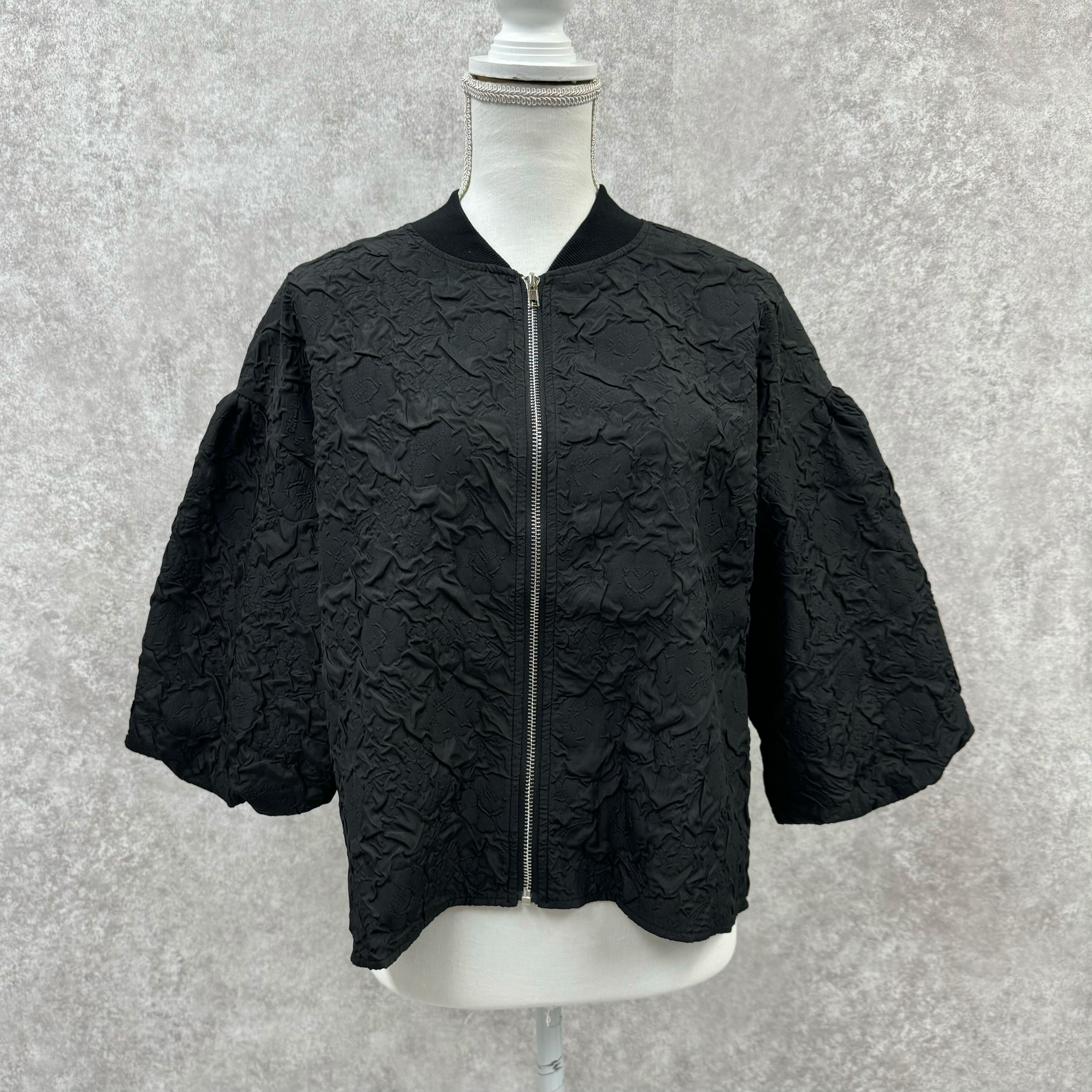 ジャガードブルゾン ブラック　※10/21迄に順次発送予定