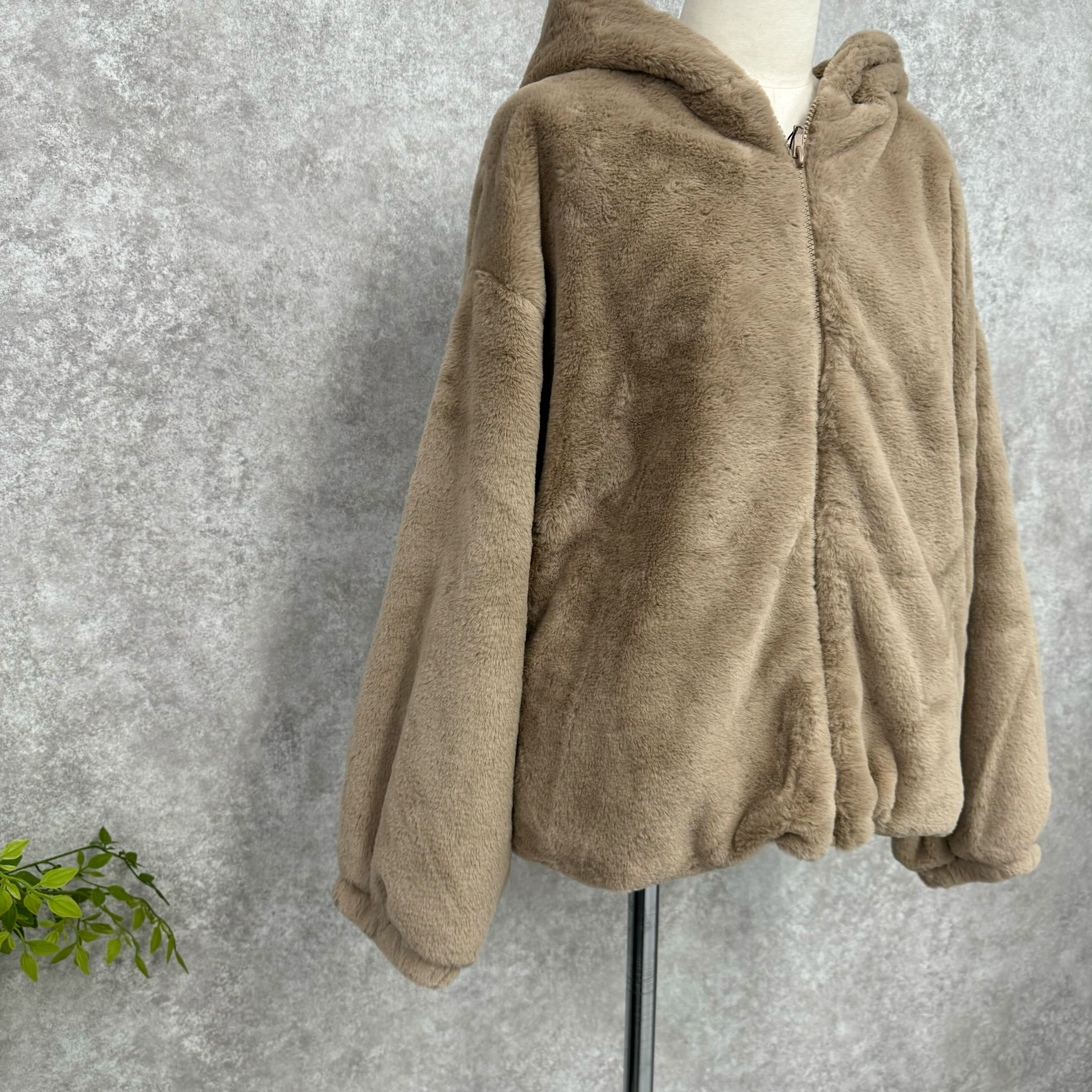 もこもこパーカー ベージュ ※10/15迄に順次発送予定