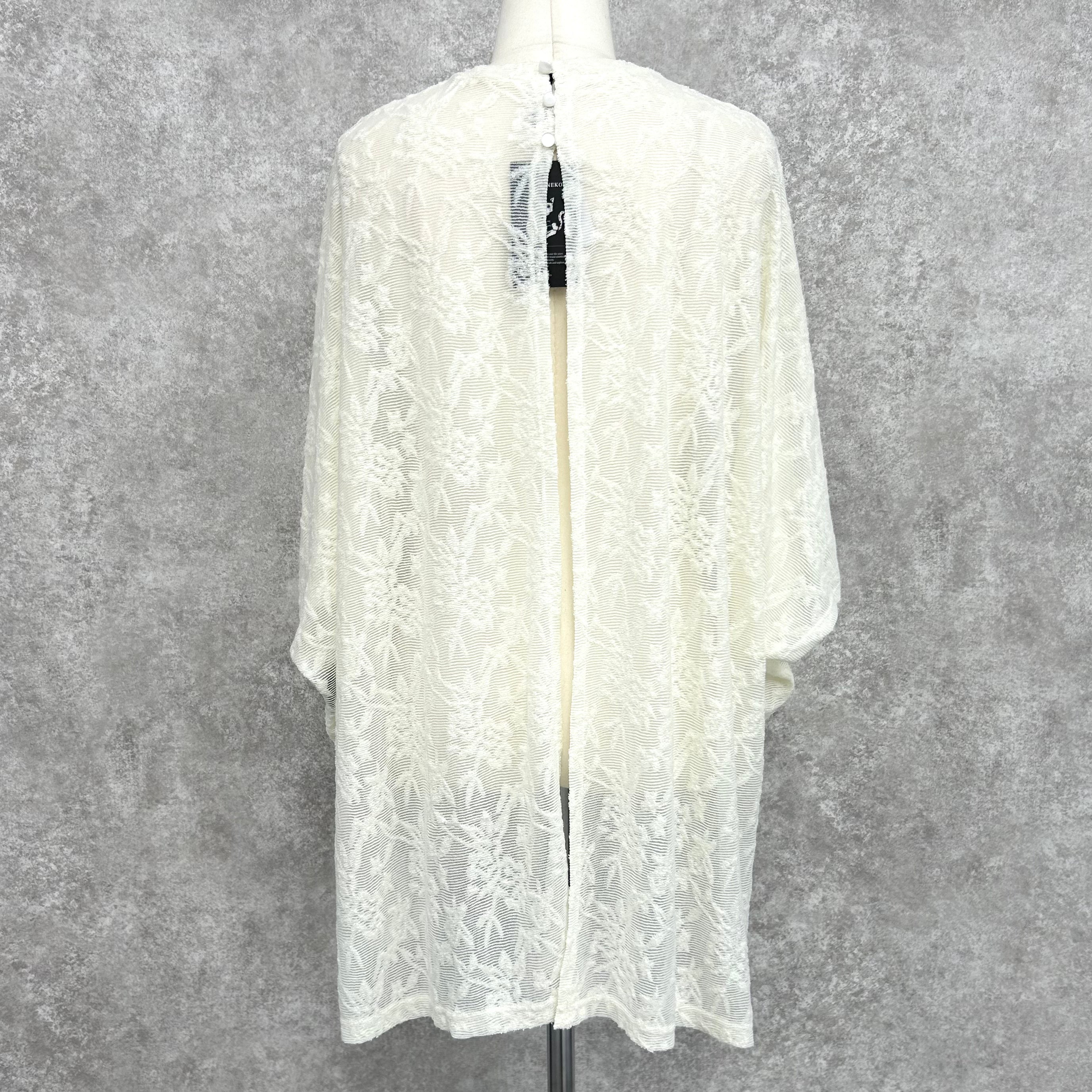 総レースバックオープントップス　-アイボリー  ※10/7迄に順次発送予定