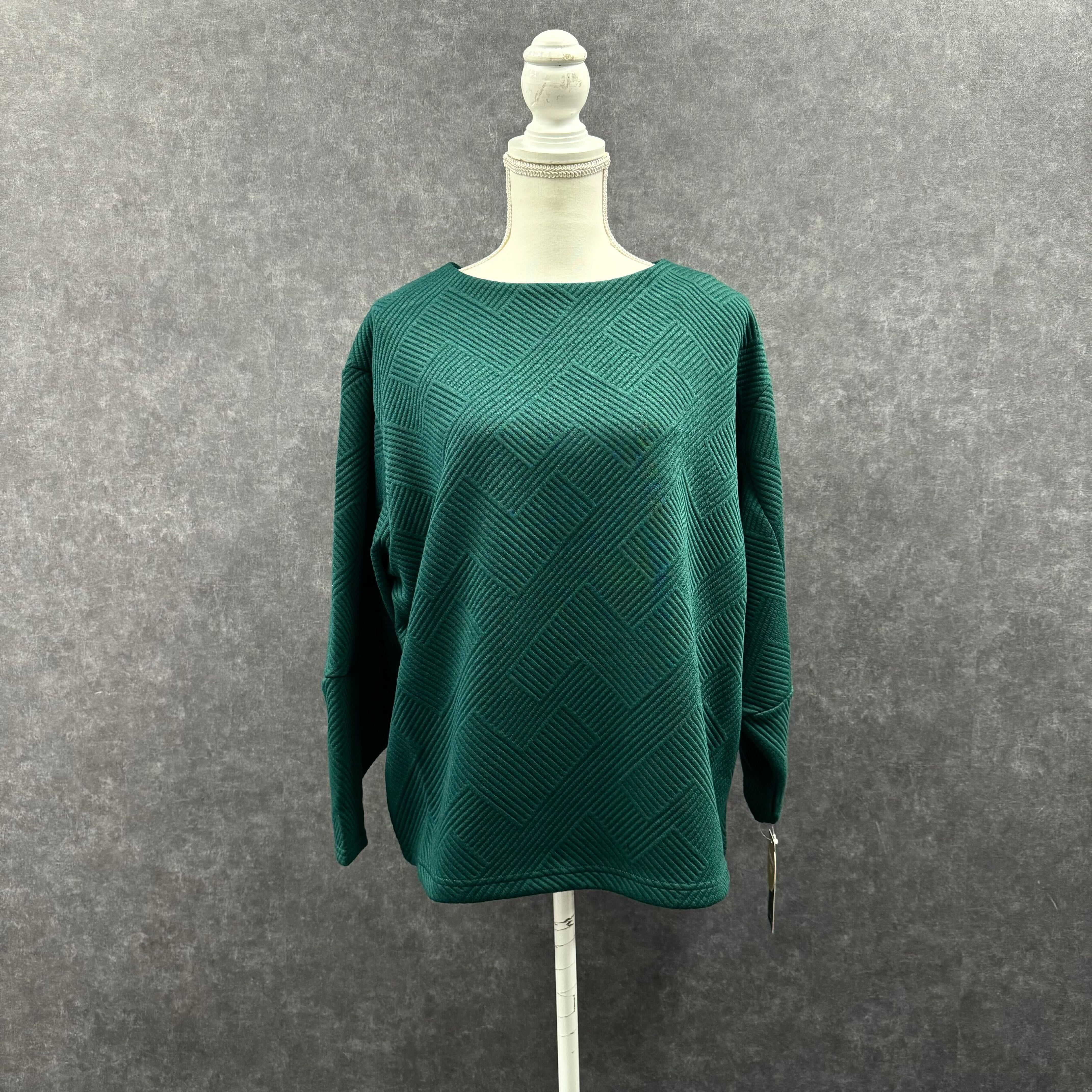 ジャガードリラックスプルオーバー　グリーン※10/21迄に順次発送予定