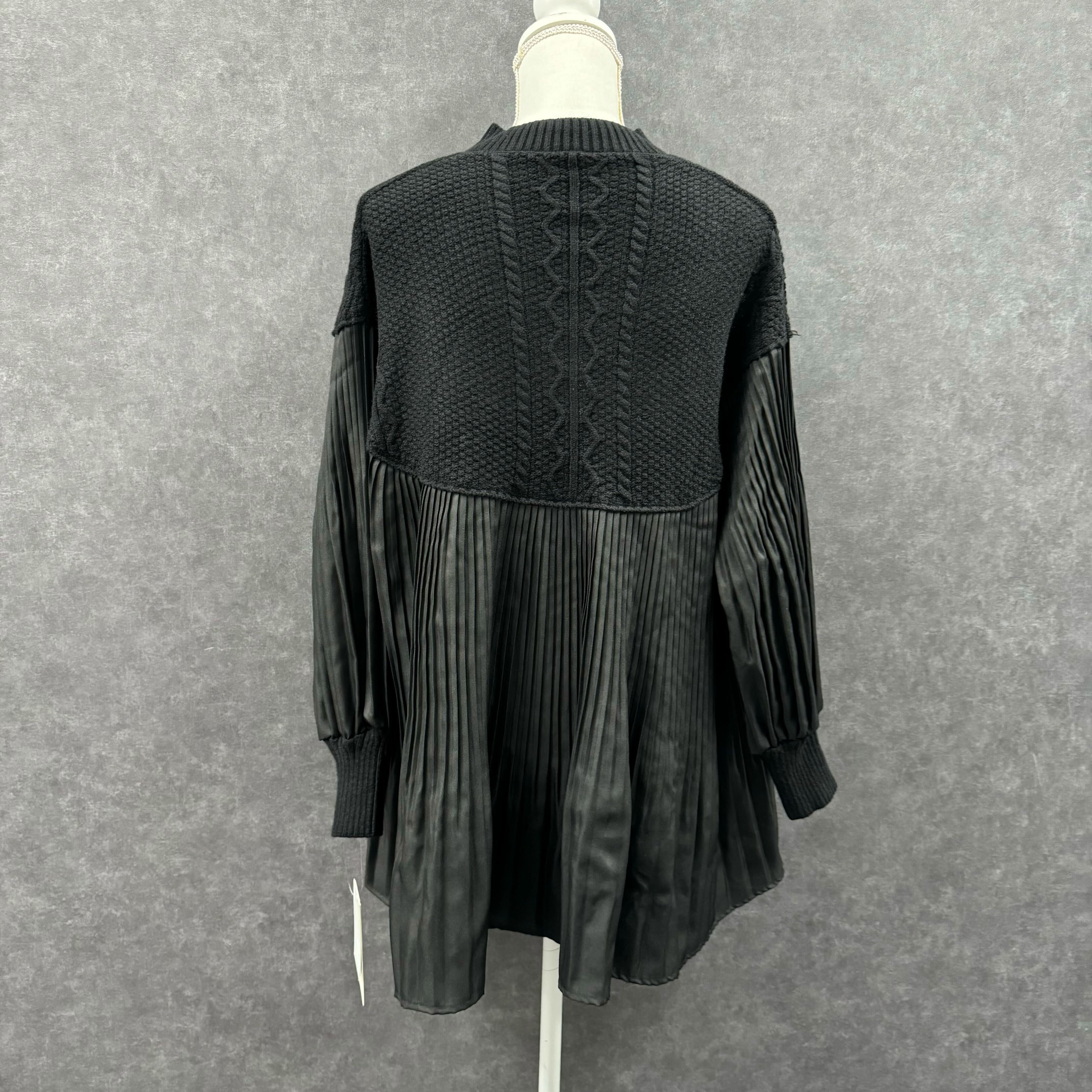 キーネック切替ニット　ブラック※10/21迄に順次発送予定