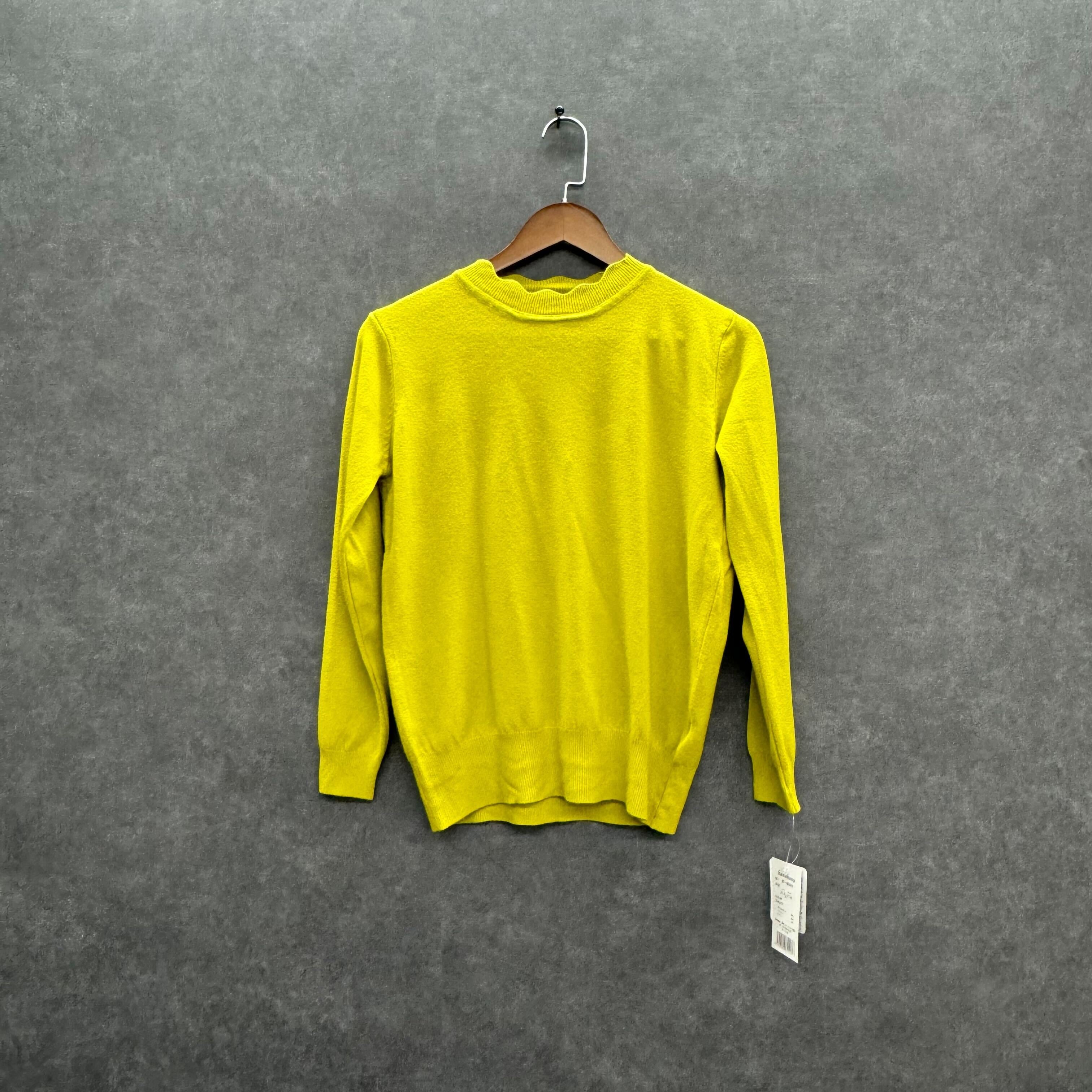 スカラップネックニット　イエロー※4/15迄に順次発送予定