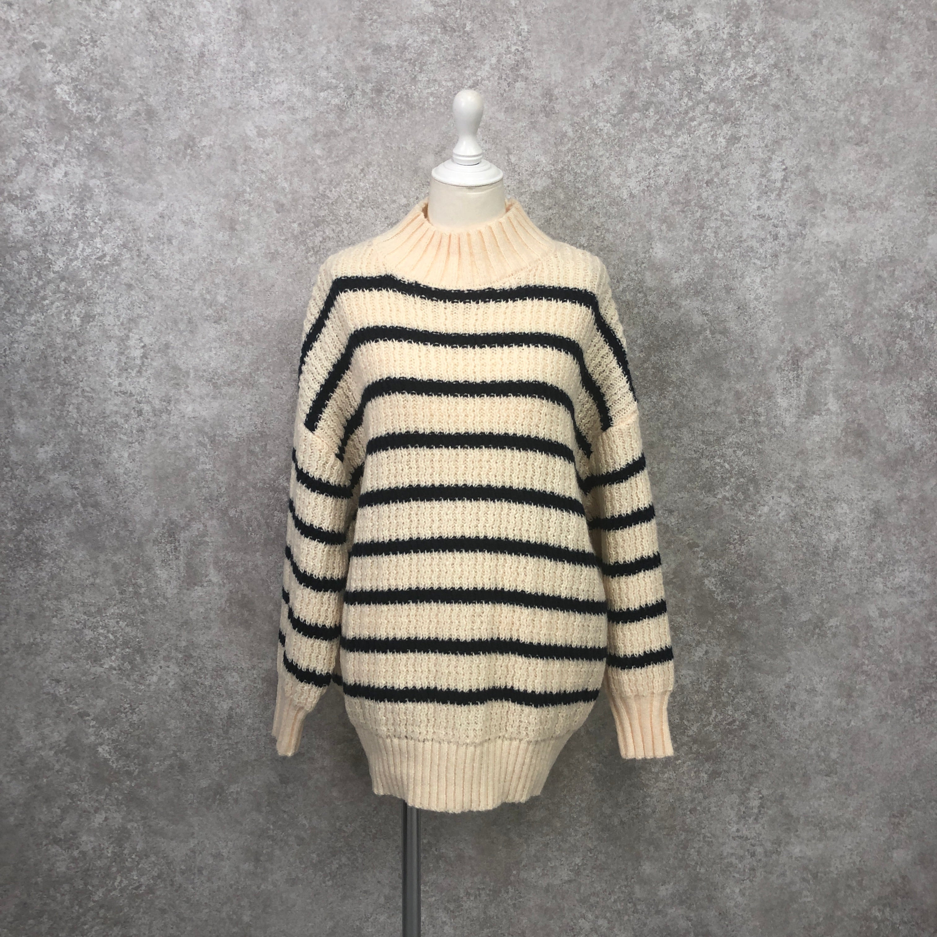 ボーダーニット クリーム ※10/21迄に順次発送予定