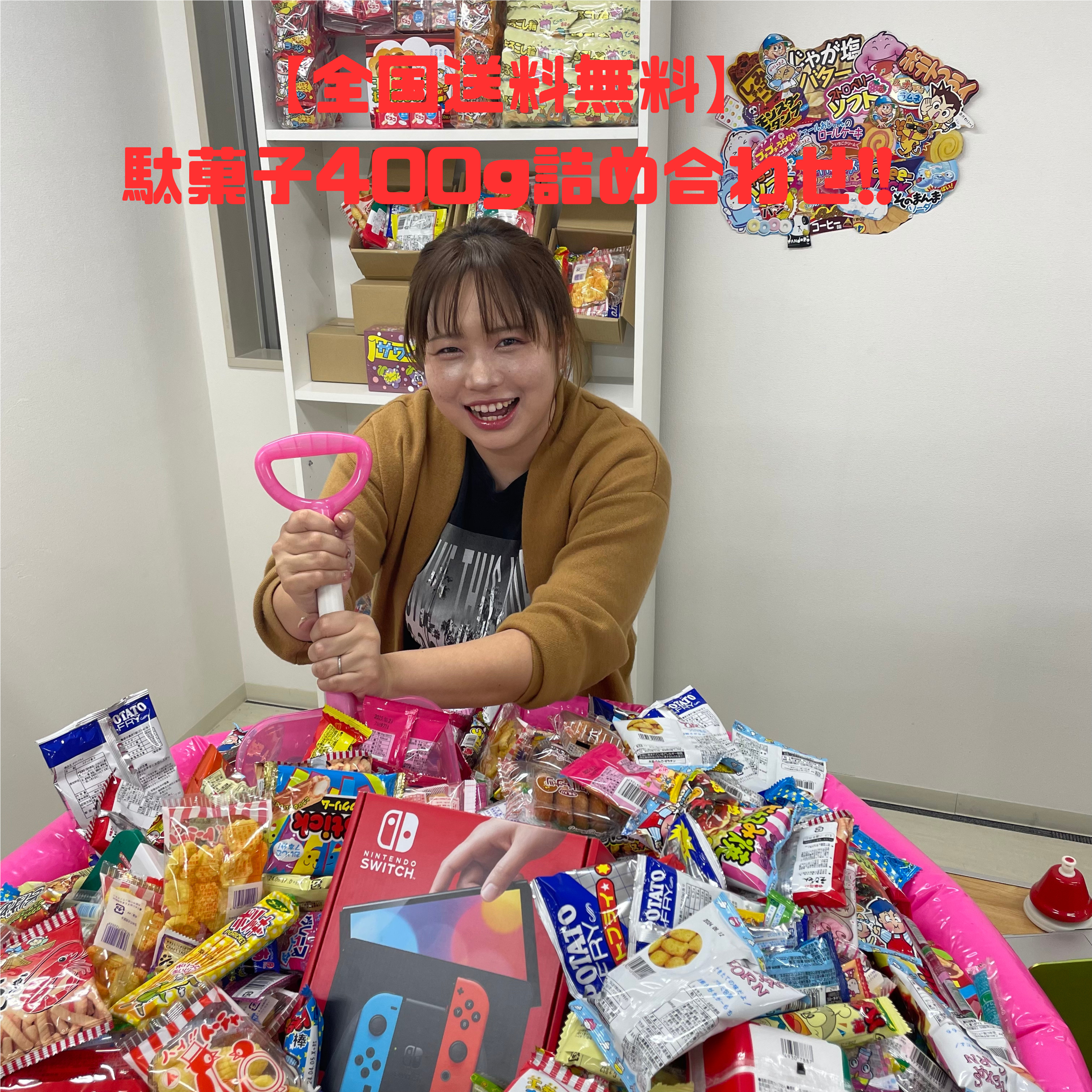 【駄菓子パーティー🎉】駄菓子400g ※全国送料無料,ご家族1点限り ※9/4から順次発送予定