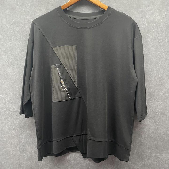 ジップ付きTシャツ ブラック※3/11迄に順次発送予定