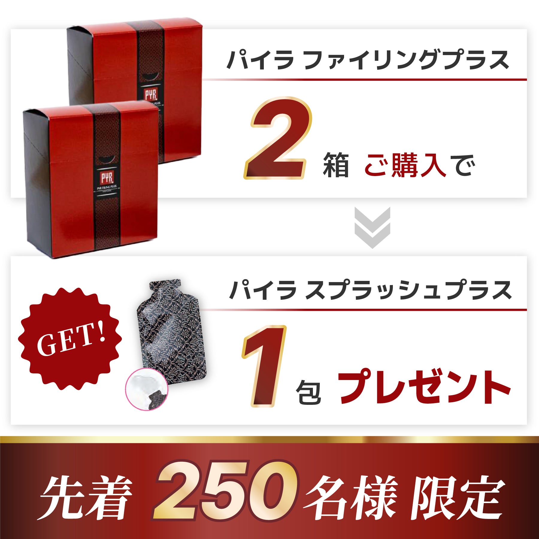 【ノベルティ🎁】パイラファイリングプラス✖️2点　購入ページ!! (パイラスプラッシュプラス１包付き)※2/10までに順次発送予定