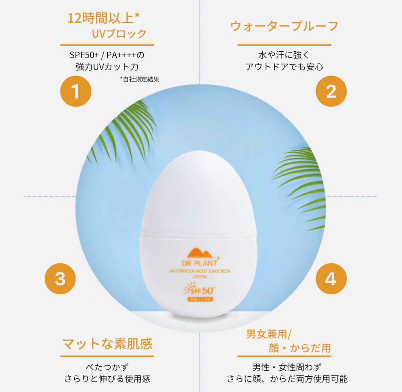 DR PLANT【大人気日焼け止め】 モイストサンスクリーンローション(顔・からだ用) 50g  ※8/6～12迄に順次発送予定